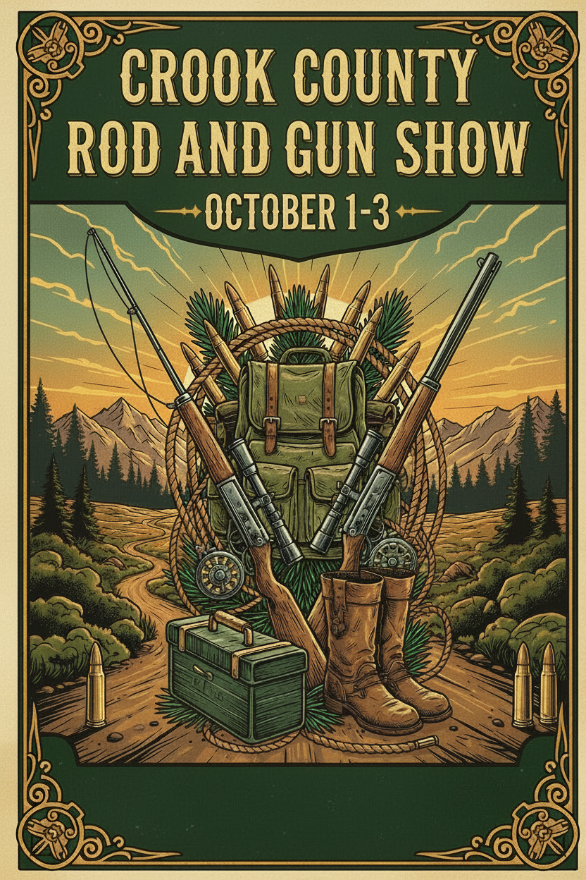 CROOK COUNTY ROD AND GUN AND OUTDOORS SPORTSMAN SHOW OCT 3-4 2026 AT THE FAIRGROUNDS PRINEVILLE - INDOOR SPACES